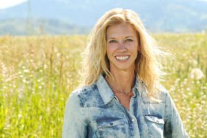 lab scientist Kristi Berkram outside Bozeman Clinic in Bozeman, MT