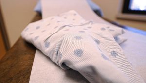 patient gown on exam table in Bozeman Clinic in Bozeman, MT