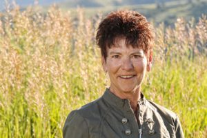 Bozeman Clinic receptionist Gini Tank outside in Bozeman, MT