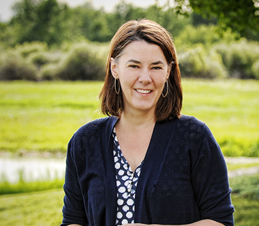 Christine Mitchell, M.D. outside Bozeman Clinic in Bozeman, MT