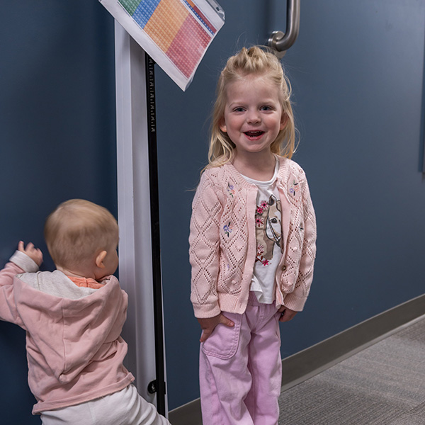 Dr. Christine Mitchell with a pediatric patient at Bozeman Clinic in Bozeman, MT